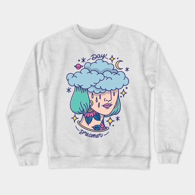 Day dreamer girl Crewneck Sweatshirt by Paolavk